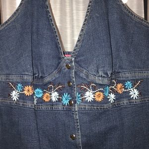 Vintage Hot Kiss denim halter dress